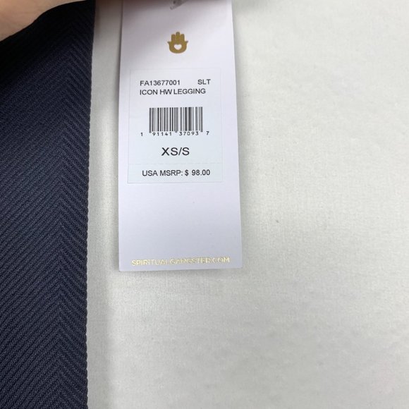 NWT Spiritual Gangster Icon High Waisted Legging Slate Grey XS / S - Picture 11 of 11